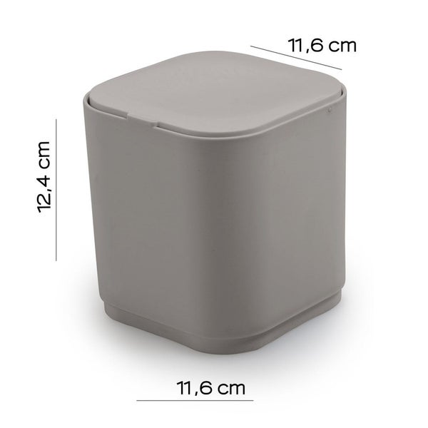 Kleiner Kosmetikeimer in Beige 1,2l | Agave