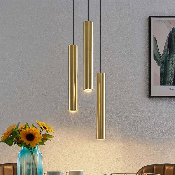 Lindby Pendelleuchte Joffrey (Modern) in Schwarz aus Metall (3 flammig, GU10) - Deckenlampe Esstischlampe Hängelampe Hängeleuchte Wohnzimmerleuchte