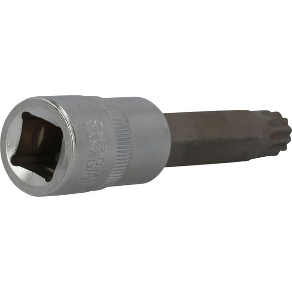 BRILLIANT TOOLS 1/2 Vielzahn-Bit-Stecknuss 100 mm lang M14 - BT022946