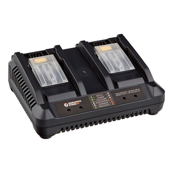 Werkzeug Store24 Doppel-Akkuladegerät
