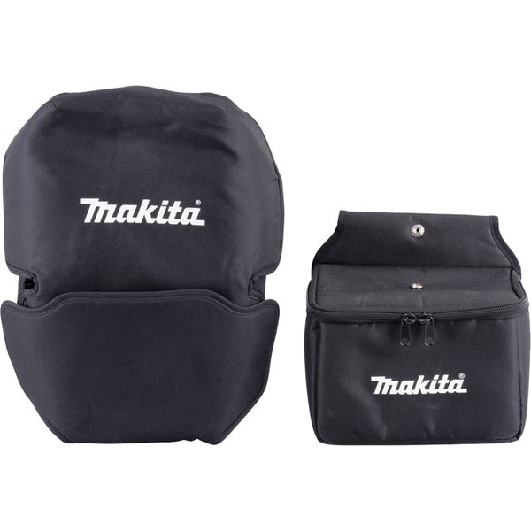 Zwei schwarze Werkzeugtaschen mit Makita Logo
