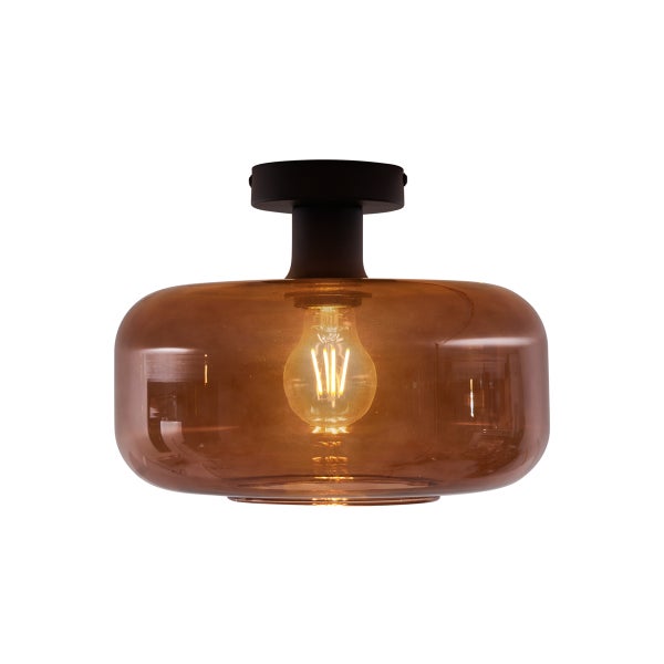 Deckenleuchte mit Glasschirm und Leuchtmittel