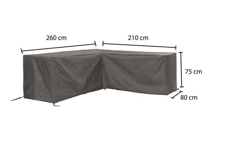 Abdeckung für Ecklounge, 260 x 210 x 75 Zentimeter
