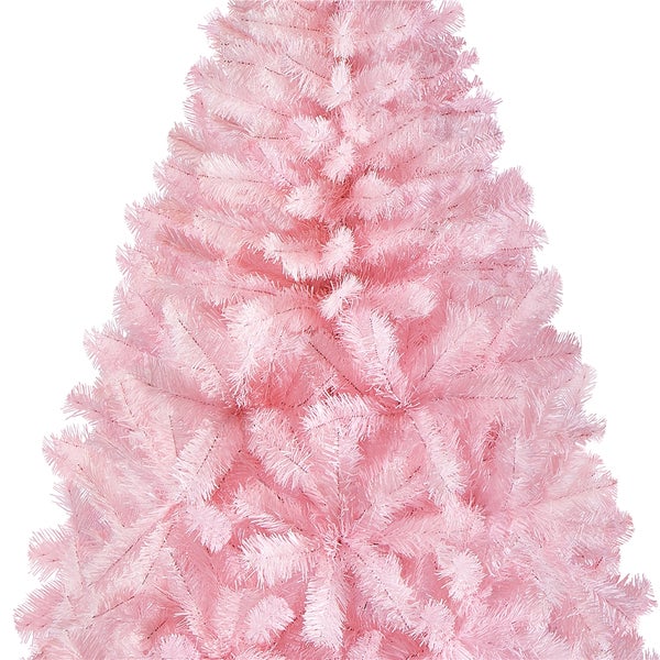 Yaheetech 183 cm Künstlicher Weihnachtsbaum , Rosa