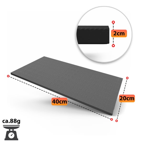 Akustikschaumstoffplatte, 40 x 20 x 2 cm