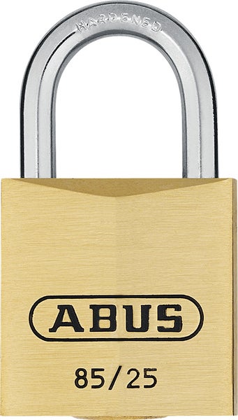 Messing-Vorhängeschloss ABUS 85/25 mit gehärtetem Stahlbügel