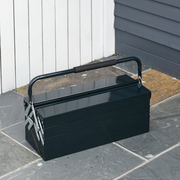 DURHAND, Werkzeugkasten, Werkzeugkoffer, 57L x 21B x 41H cm, Stahl (SPCC), Dunkelgrün