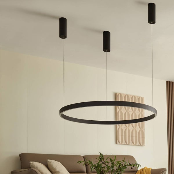 Arcchio LED Answin (Modern) in Schwarz aus Metall (1 flammig, ) Wohnzimmerleuchte