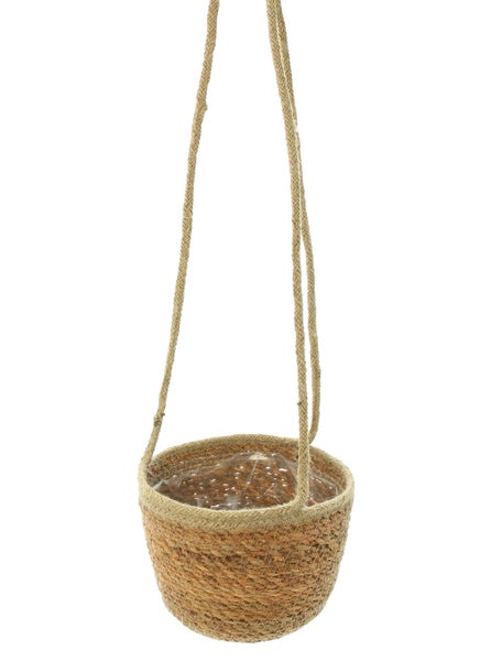 FRANK FLECHTWAREN | Pflanzampel Terra, 3er Set, SEEGRAS, FOLIE, Ø 17 x 14 cm, Ø 20 x 16 cm, Ø 23 x 18 cm
