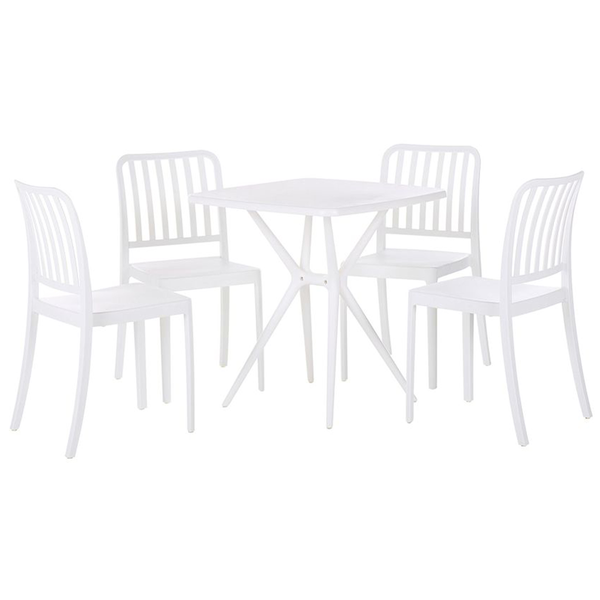 Gartenmöbel Set 4-Sitzer SERSALE Weiß