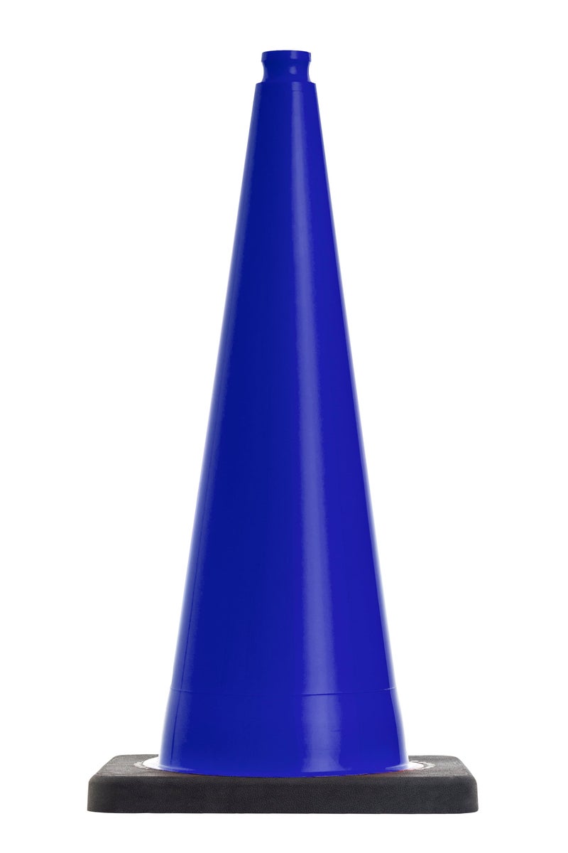 UvV FLEX Pylonen Leitkegel 75 cm blau flexibel (4.2 kg schwere Warnkegel) / ohne Folie