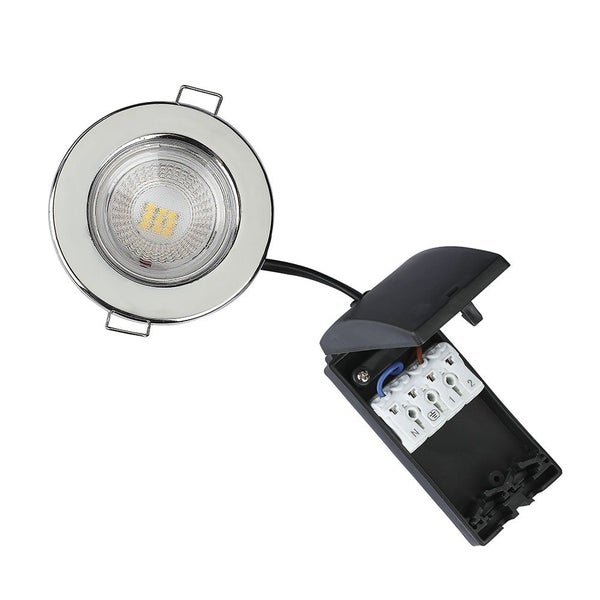 V-TAC VT-885-C - LED-Downlights - PRO Fire Rated Integrated - Samsung - IP65 - Chrom - 5 Watt -