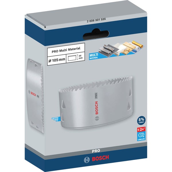 Bosch PRO Multi Material Lochsäge 105 mm mit Gewinde - 2608901535