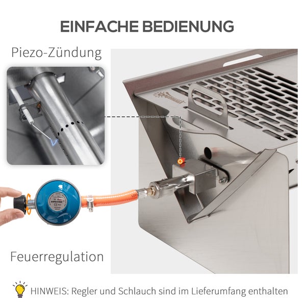 Offener Werkzeugschrank mit Regalen und Stange für Kleiderbügel