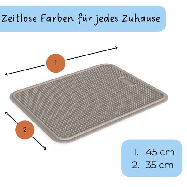 Katzenklo Matte Katzenstreu Katzentoilette Vorleger Unterleger Auffangmatte Grau Zaubermatte Vorlegematte