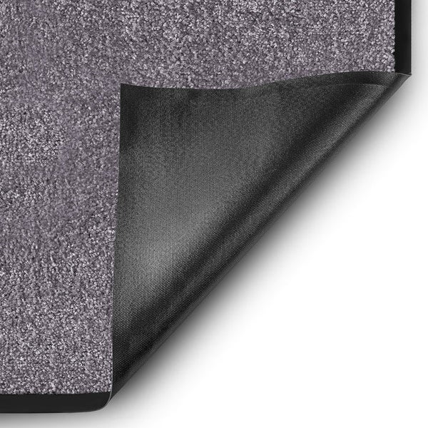 FLOORDIREKT Fußmatte Rhine - Unicolor - Schmutzfangmatte für Innen & Außenbereiche - Beige-Grau - 90 x 300 cm