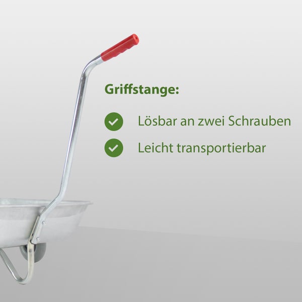 Schubkarre Friedhofskarre Pflanzkarre Gartenkarre Traglast 100 kg Volumen 75 L Einhandkarre