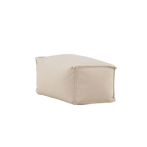 Beiger Sitzhocker aus Stoff