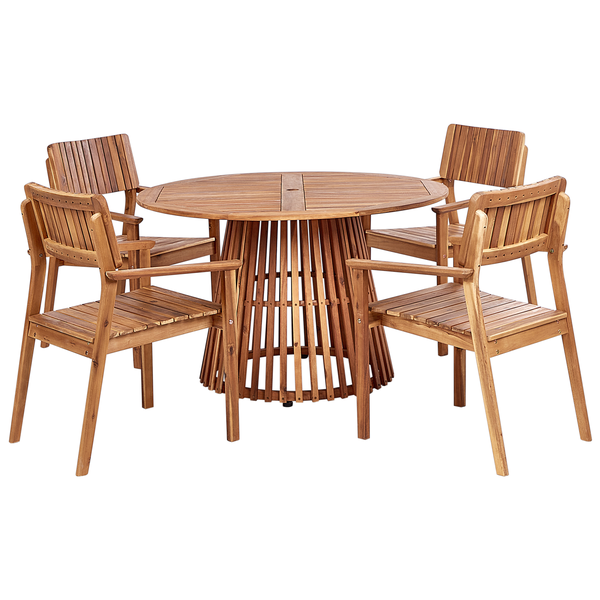 Gartenmöbel Set 4-Sitzer AGELLO Akazienholz Braun