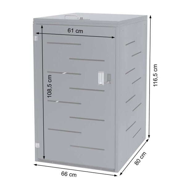 Mülltonnenbox mit Maßen 61 cm x 66 cm x 116,5 cm