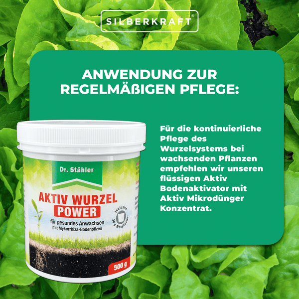 Aktiv Wurzel Power – Mykorrhiza-Bodenpilze zur Wurzelstärkung – Für Gemüse, Obst, Zierpflanzen & Kräuter – Stärkt Pflanzen bei Trockenheit & Nährstoffmangel – Für Beet, Topf & Kübel