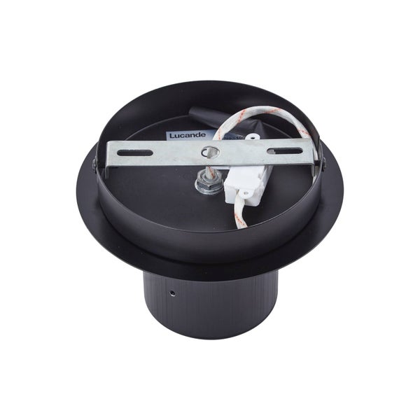 Schwarze Deckenleuchte mit Montagematerial