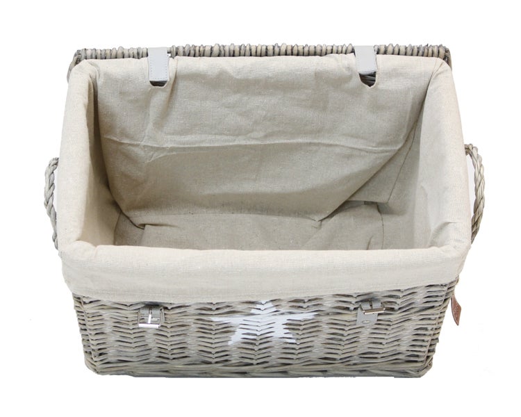 FRANK FLECHTWAREN | Universaltruhe Star, 2er Set, WEIDE, 50 x 32 x 32 cm, 60 x 40 x 38 cm