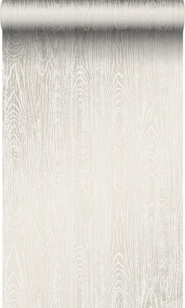 Origin Wallcoverings Tapete Holz-Optik Elfenbeinweiß - 53 cm x 10,05 m - 347554