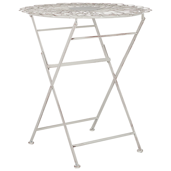 Outdoor Bistrotisch STIFFE 70 cm 70 cm Metall Weiß