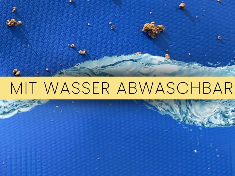 Mit Wasser abwaschbar