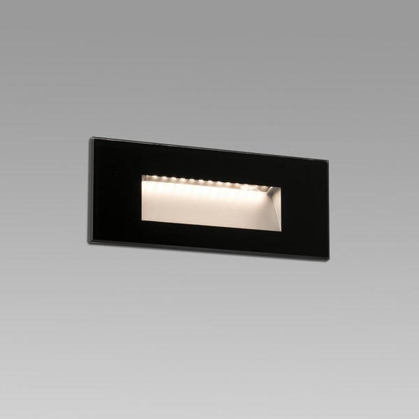 LED Wandeinbauleuchte Dart in Schwarz-matt 3,1W 275lm IP65 3000K länglich