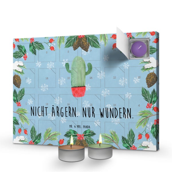 Mr. & Mrs. Panda Duftkerzen Adventskalender Kaktus Wut - Blau Pastell