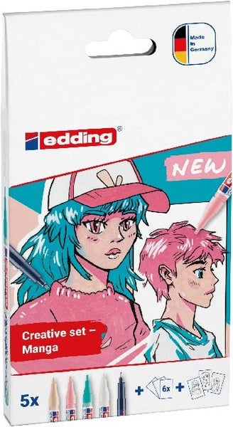 Edding Acrylmarker Creative Manga, 5er Set