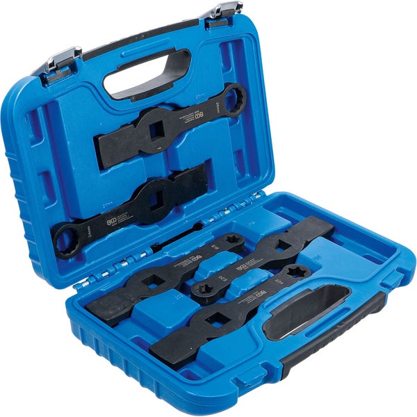 BGS Technic Nockenwellen-Arretierwerkzeugsatz in blauem Werkzeugkoffer