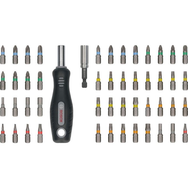 Bosch Logo Schraubendreher-Bit-Set mit Schraubendreher und verschiedenen Bits