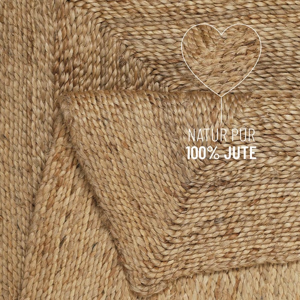 Collins Jute-Teppich – schwer, klar, handgewebt 160x230 cm