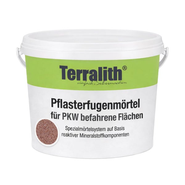 Terralith Pflasterfugenmörtel für PKW befahrene Flächen im Eimer