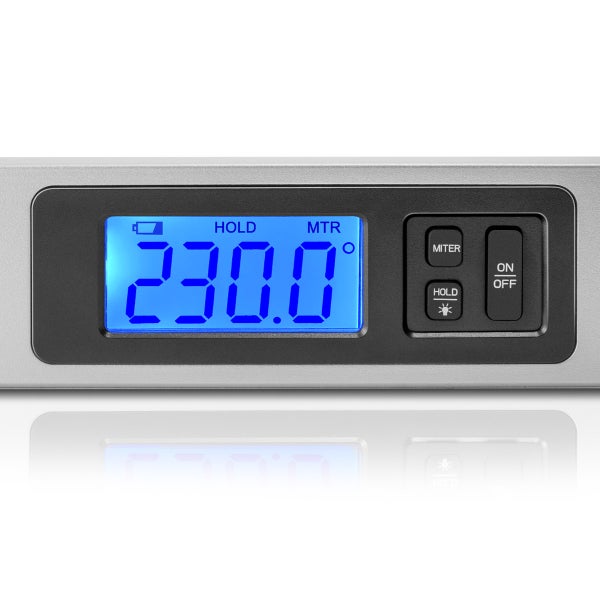 Digitaler Winkelmesser DW-45 ST  Aluminium Messbereich von 0-230 Grad
