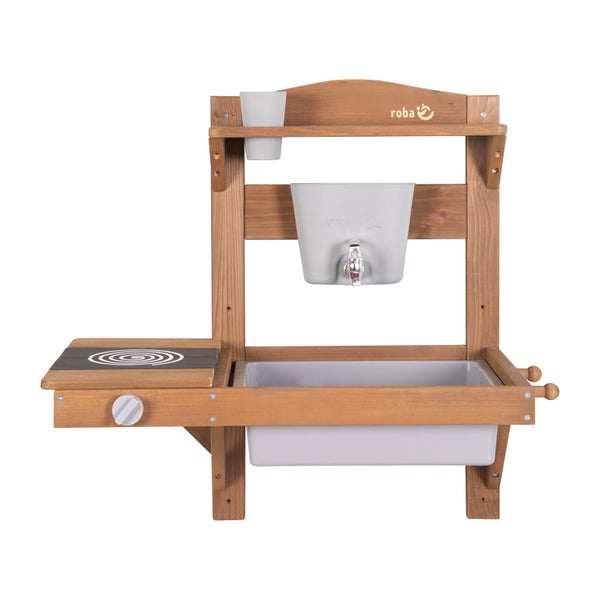 ROBA Spiel- und Matschküche zum Hängen, Outdoor FSC, teak