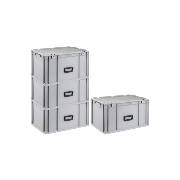 PROREGAL SuperSparSet 4 x Eurobox NextGen Portable HxBxT 33,5 x 40 x 60 cm 65 Liter Eurobehälter Transportbox Transportbehälter Stapelbehälter