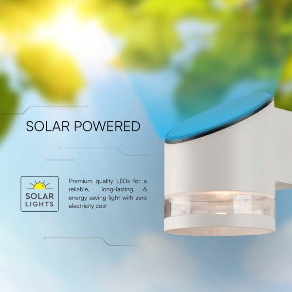 Solarbetriebene LED-Leuchte für den Außenbereich