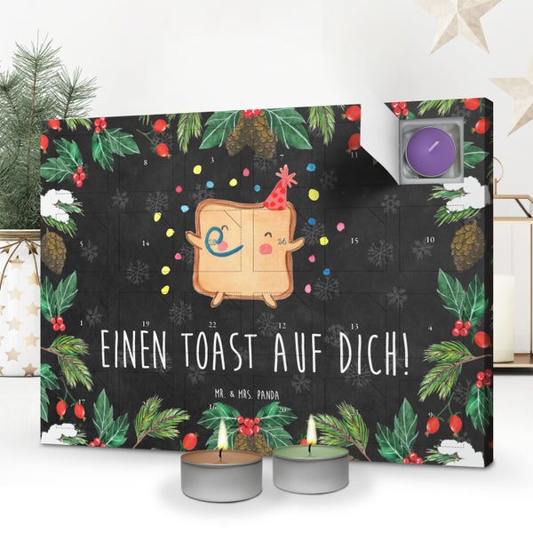 Mr. & Mrs. Panda Duftkerzen Adventskalender Toast Party - Schwarz