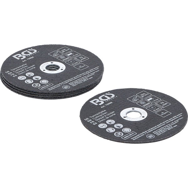 BGS Trennscheiben-Satz für Edelstahl Ø 75 x 1,0 x 10 mm 5tlg. - 70998