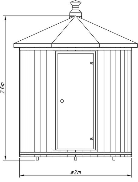 FinnTherm Saunatonne Lucas Saunatonne 2 Sitzbänke aus Holz Gartensauna mit 40 mm Wandstärke, Saunakabine mit Montagematerial
