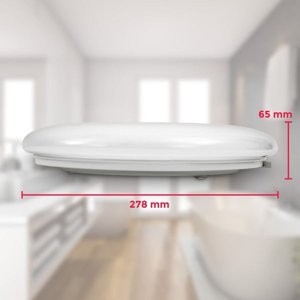 Deckenleuchte Ø27,8 cm - 12W, 1200lm, LED, neutralweiß, weiß