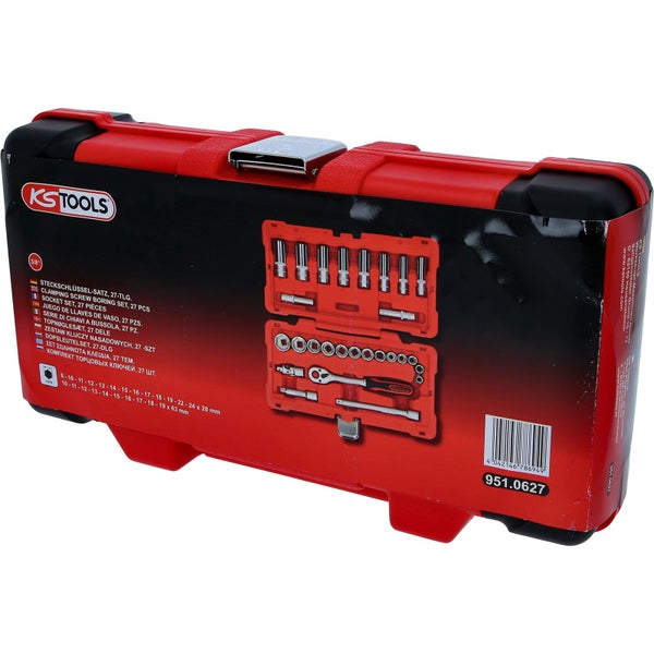 Steckschlüsselsatz mit 27 Teilen von KS Tools im Koffer
