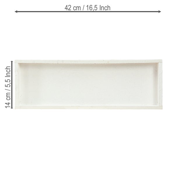 Rechteckige Pflanzschale mit den Maßen 42 x 14 Zentimeter