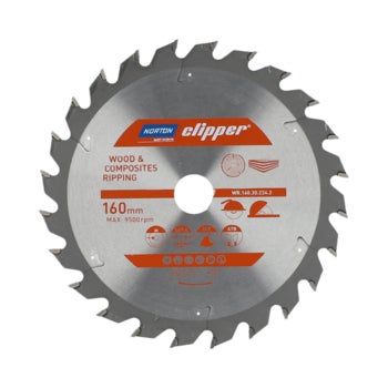 Norton Clipper Kreissägeblatt für Holz und Verbundwerkstoffe, Durchmesser 160 Millimeter
