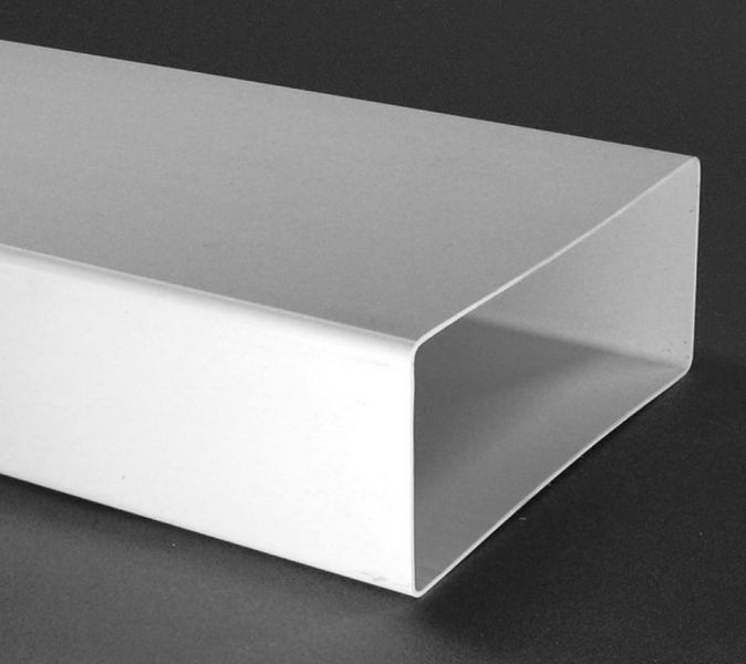 Kunststoff Vierkantrohr mit den Maßen 220 mal 90 Millimeter und einer Länge von 1000 Millimetern
