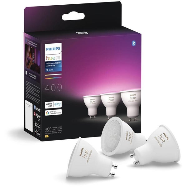 Philips Hue Bluetooth White & Color Ambiance Lampe GU10 - Reflektor Par16 4,2W 400lm 3er Set